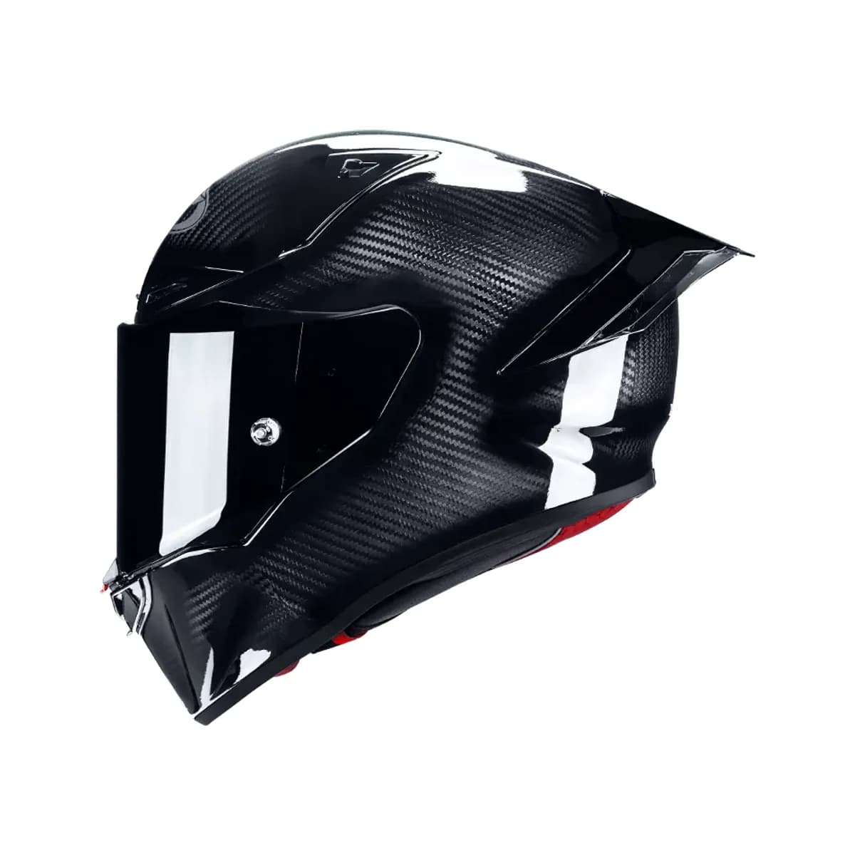 KYT R1R full-face motorcycle helmet in carbon gloss