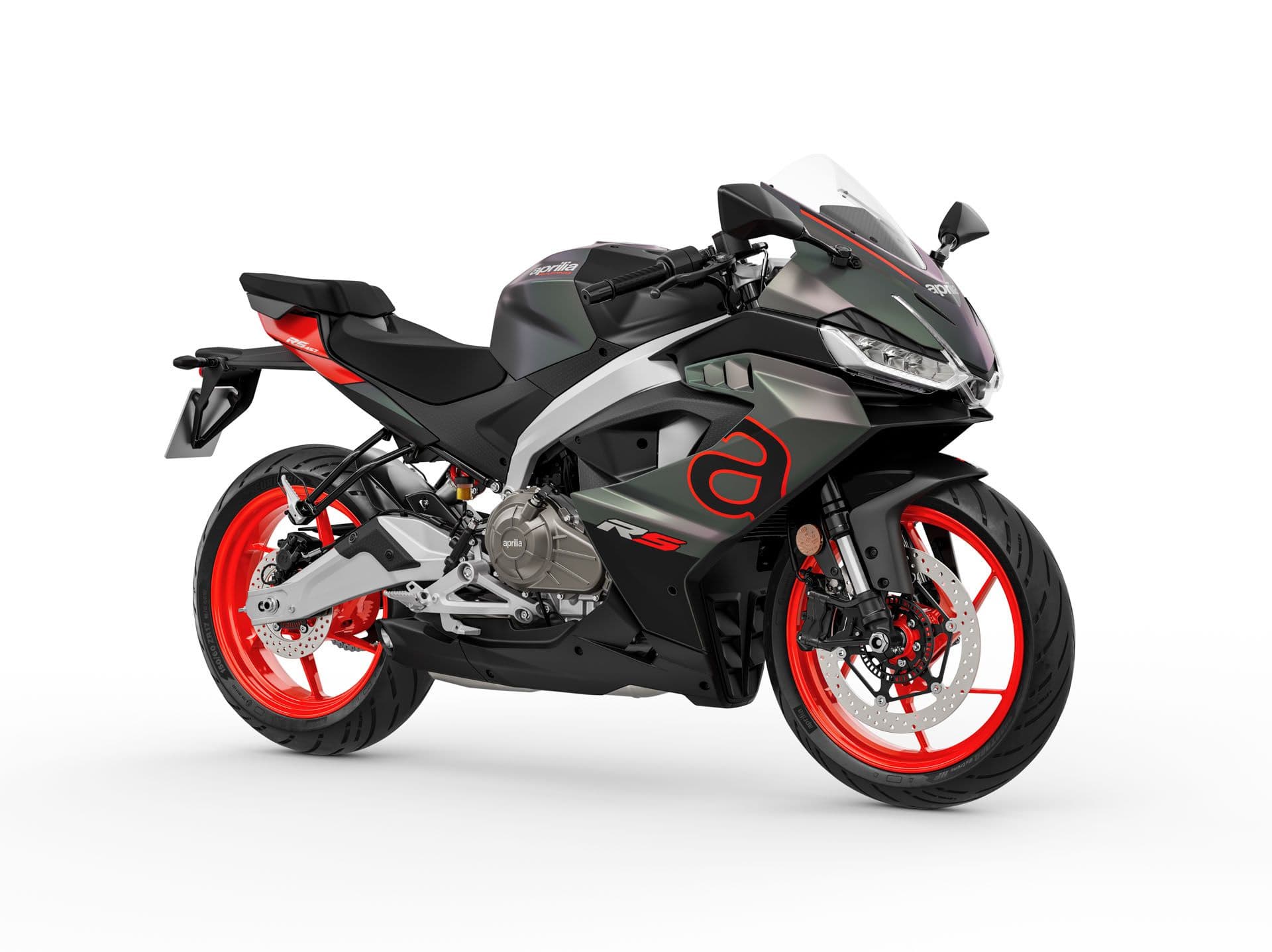 Aprilia RS 457 sport motorcycle in studio view