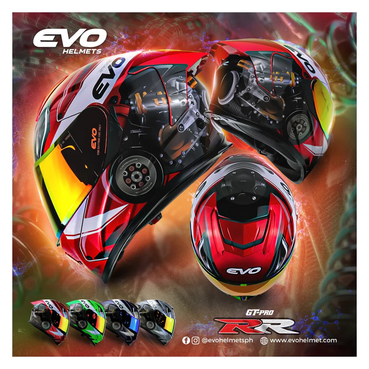 EVO GT-Pro RR full-face motorcycle helmet