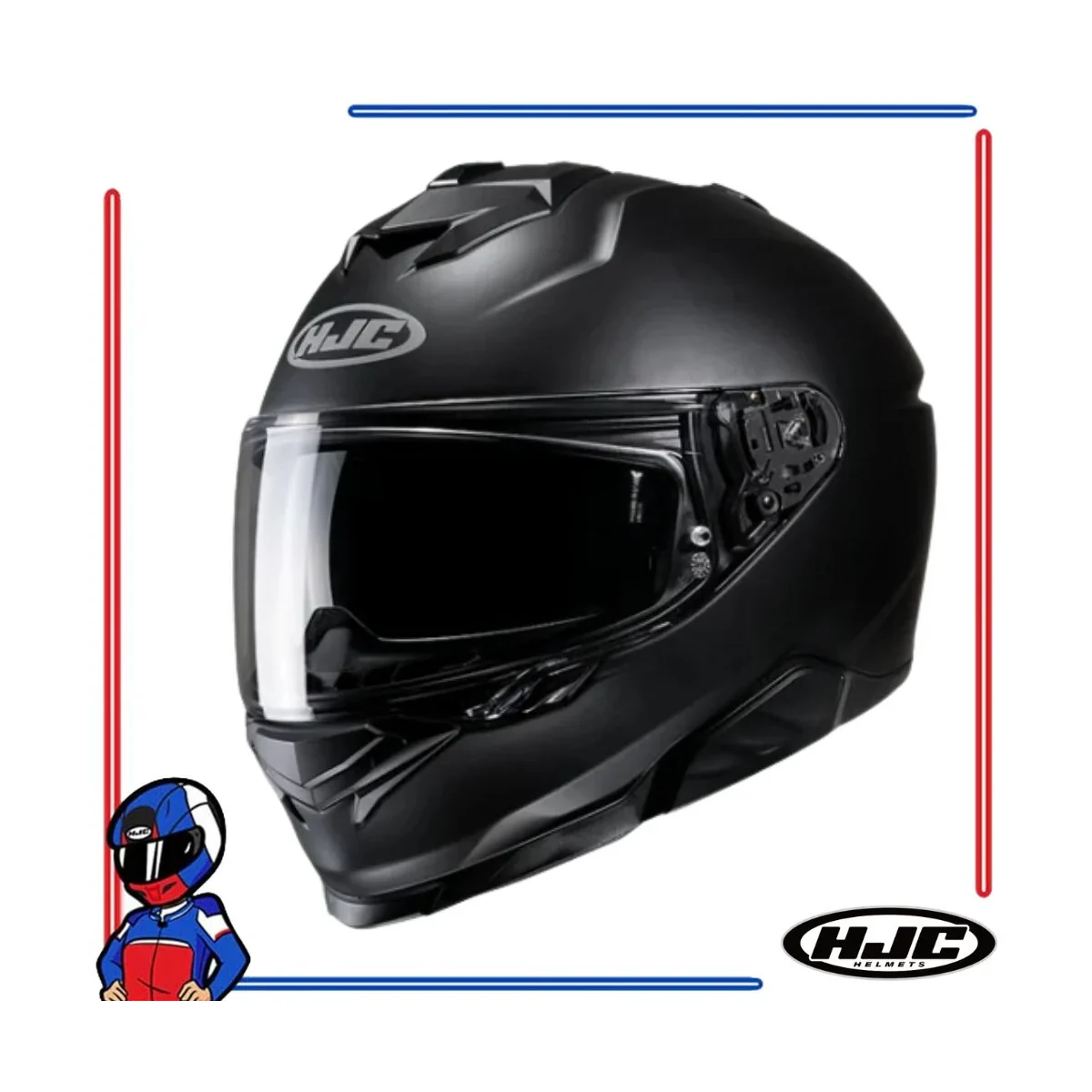 HJC i71 full-face motorcycle helmet in flat black