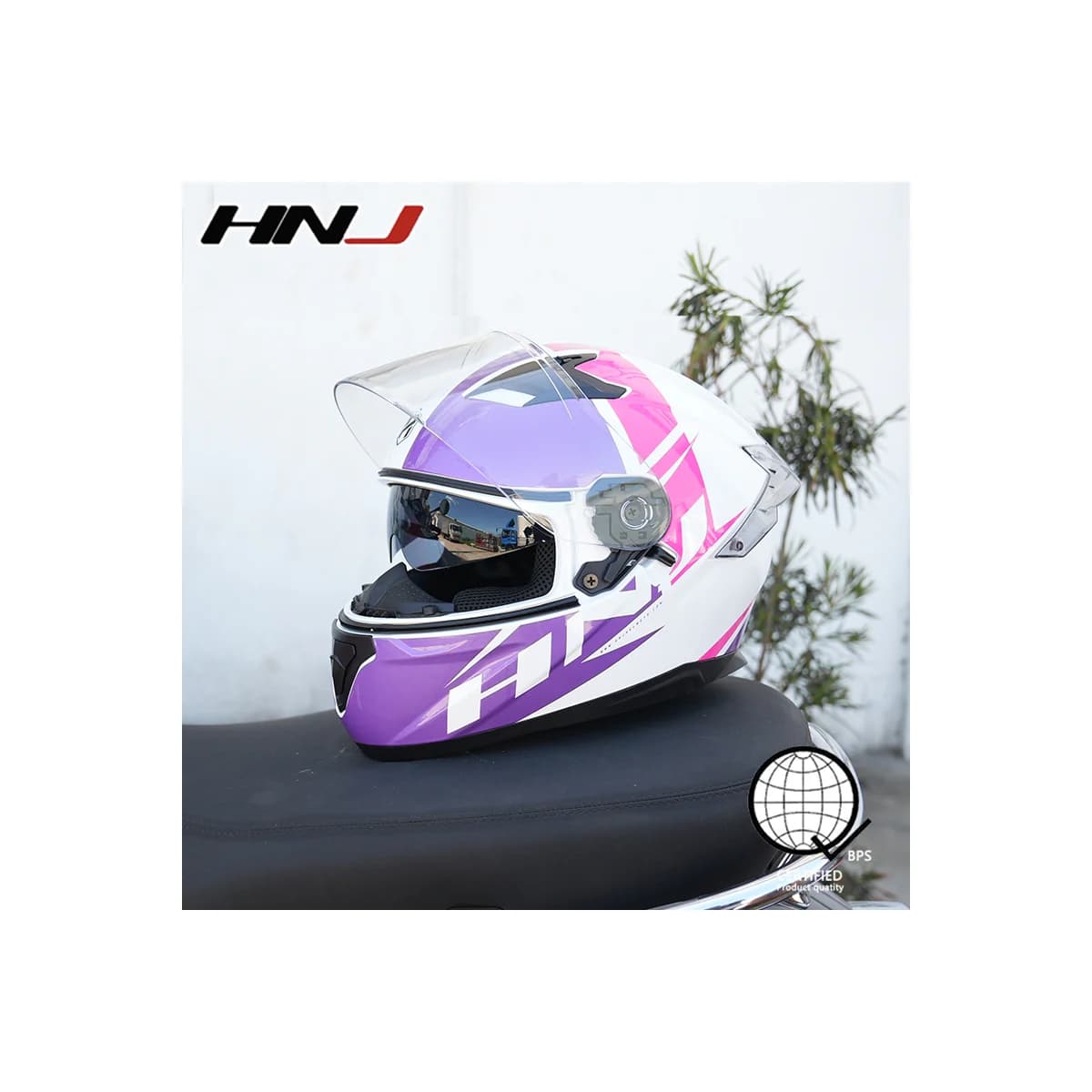 HNJ 983 full-face dual-visor motorcycle helmet