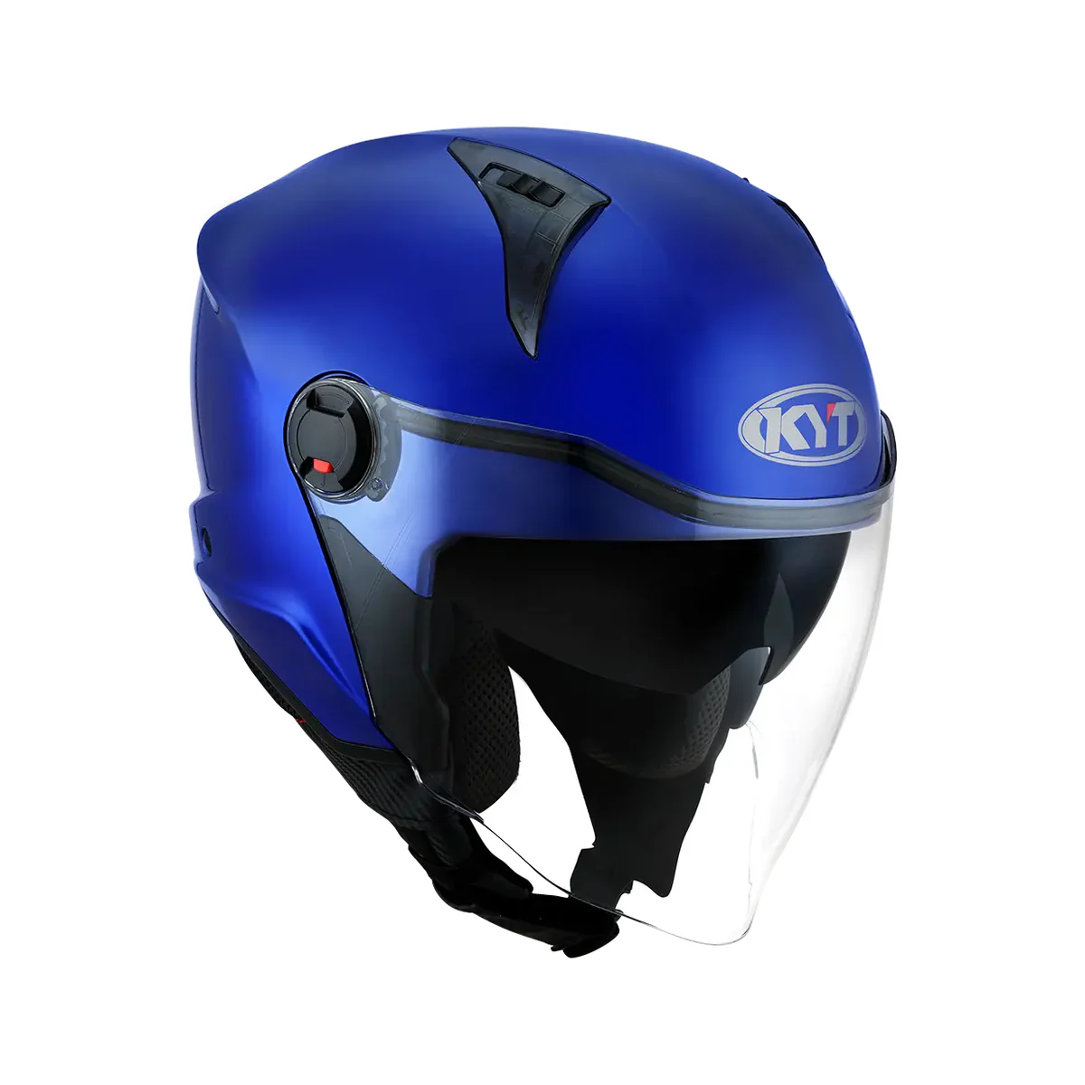 KYT D-City urban full-face motorcycle helmet in blue metal