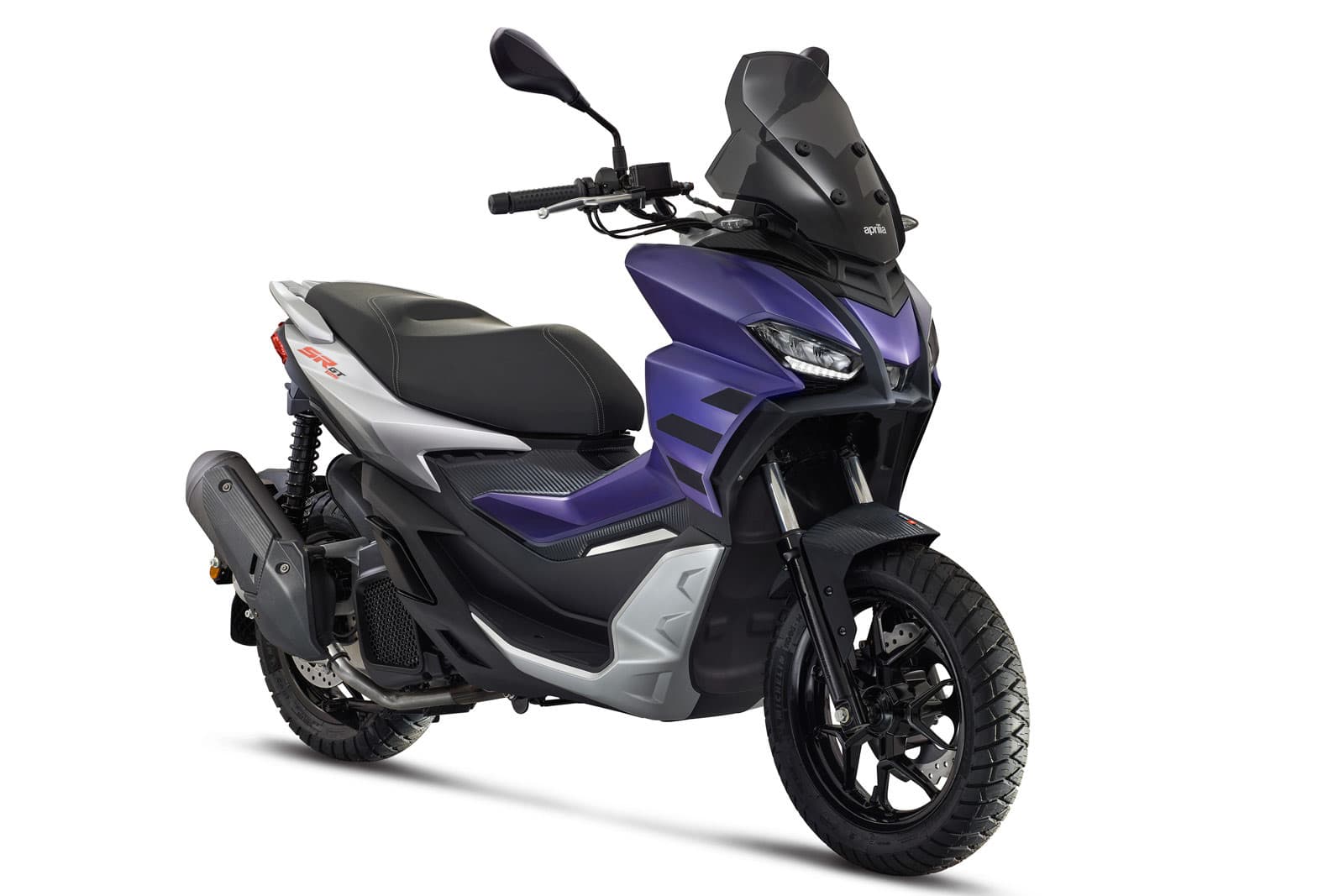 Aprilia SR GT 200 scooter in studio view